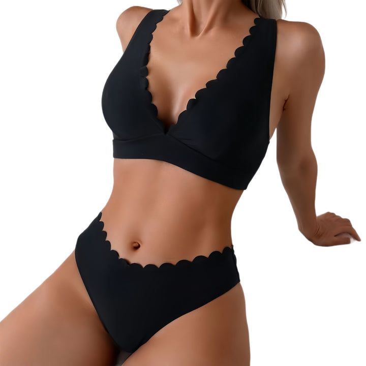 Damen Eleganter Bikini mit Wellenkante Echo Archiv