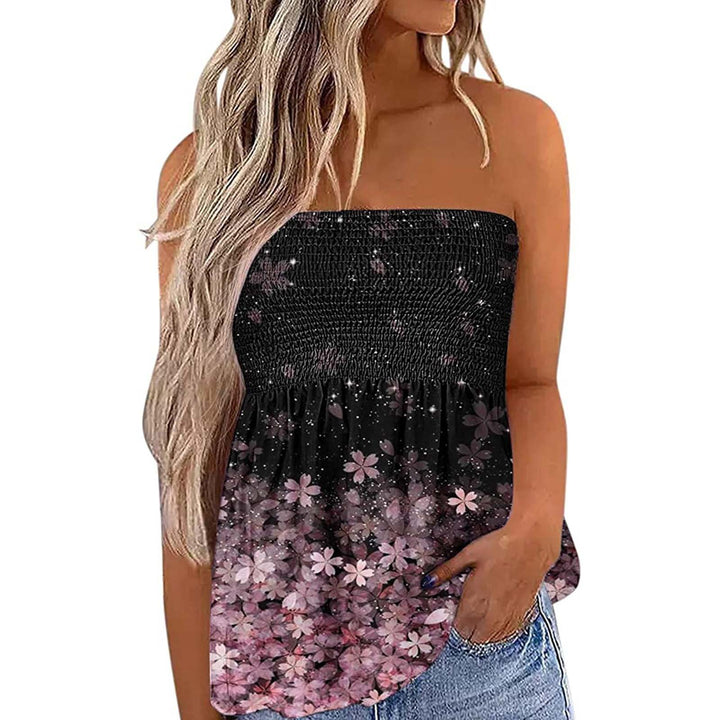 Damen Bandeau-Top mit floralem Einsatz Echo Archiv