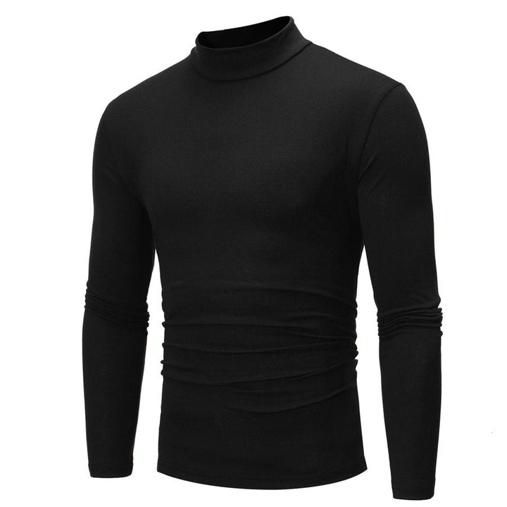 Rollkragen Langarmshirt Herren aus Baumwolle