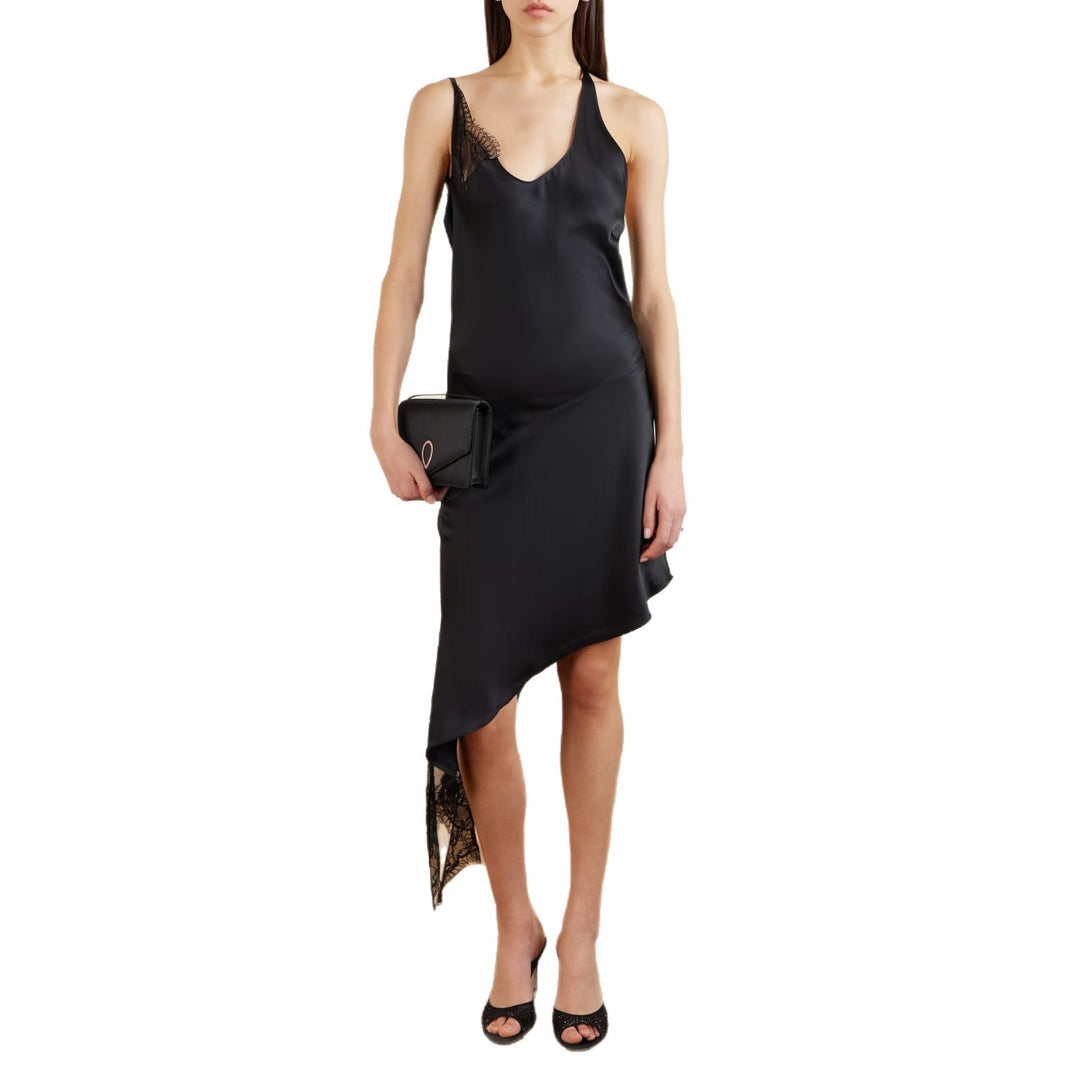 Damen Asymmetrisches Abendkleid mit feiner Spitzenverzierung Echo Archiv
