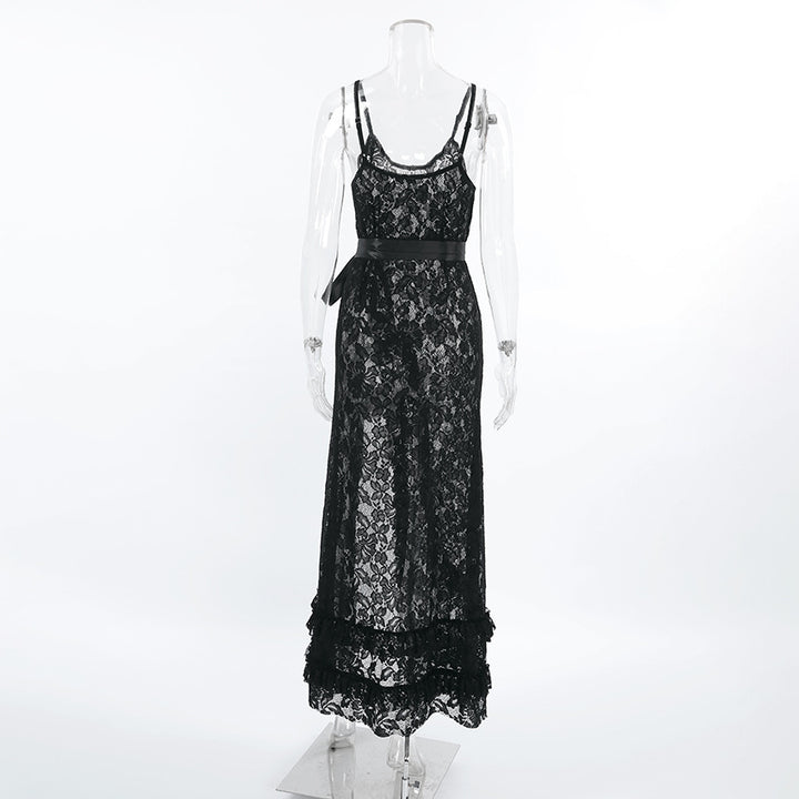 Damen Spitzenkimono mit offener Front und Rüschendetails Echo Archiv