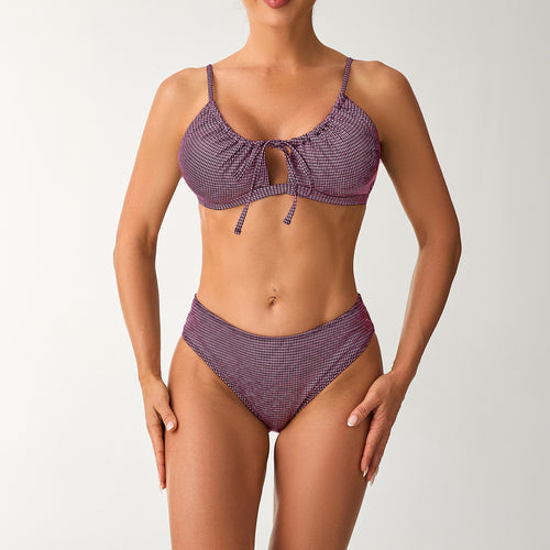 Damen Hochgeschnittener Bikini mit verspieltem Schlüssel-Ausschnitt Echo Archiv