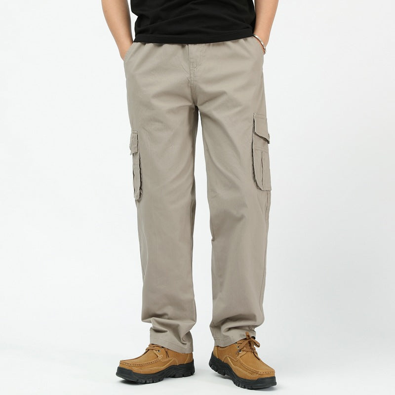 Herren Utility-Cargohose mit weitem Schnitt, mehrfachen Klappentaschen & geradem Bein Echo Archiv