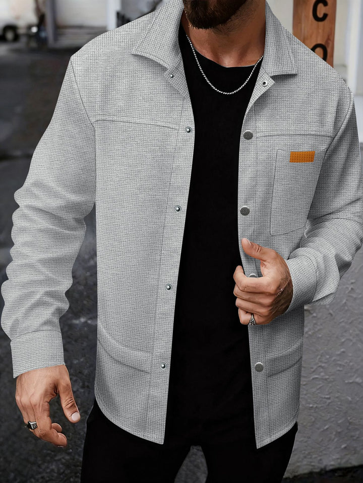 Herren modische Übergangsjacke mit praktischen Taschen und elastischen Bündchen Echoarchiv