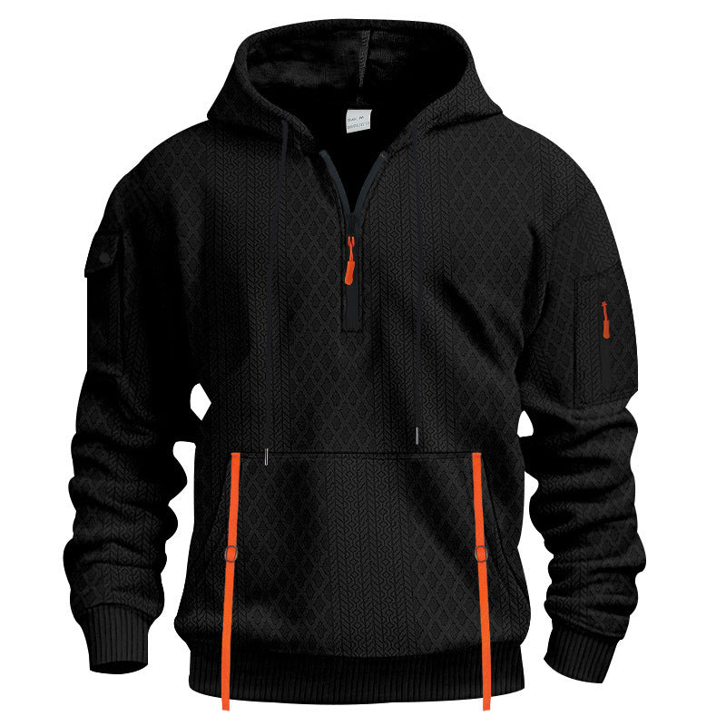 Herren sportlicher Kapuzenpullover mit Struktur und praktischen Taschen Echoarchiv