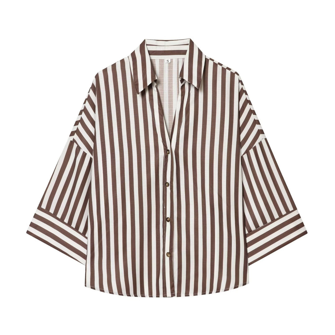 Damen Hemdblusenshirt mit lässigem Schnitt und eleganten 3/4-Ärmeln Echo Archiv