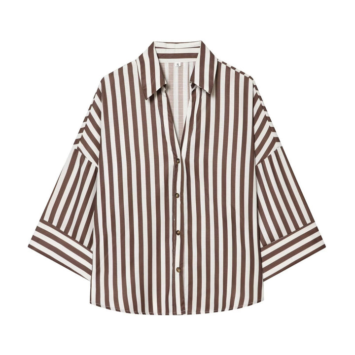 Damen Hemdblusenshirt mit lässigem Schnitt und eleganten 3/4-Ärmeln Echo Archiv