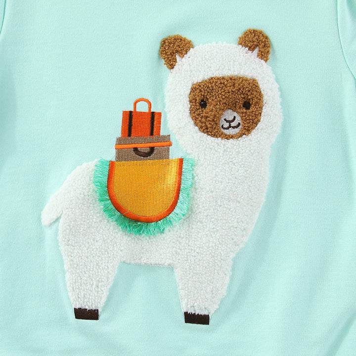 Mädchen Sweatshirt mit verspieltem Lama-Motiv Echo Archiv