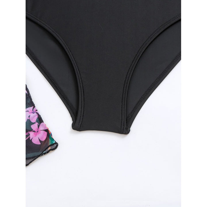 Damen Bademantel mit floralem Design und langen Ärmeln Echo Archiv
