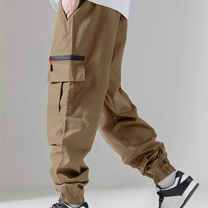 Herren Cargo-Jogginghose im Utility‑Style mit versiegelter Reißverschlusstasche & elastischen Beinbündchen Echo Archiv