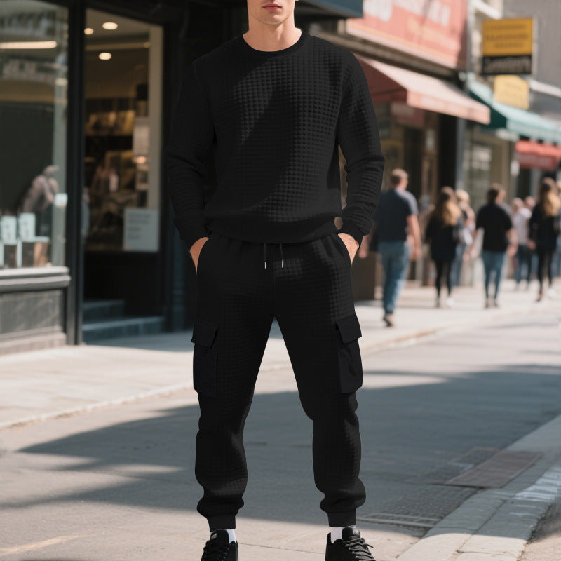 Herren lässiges Sweatshirt und Cargo-Hose Set Echoarchiv