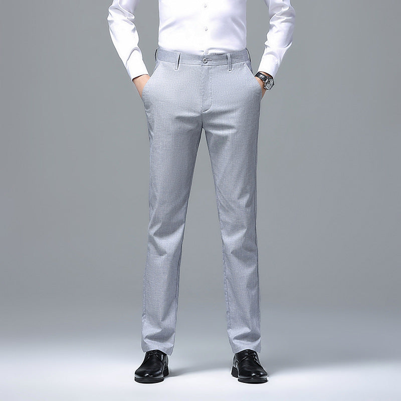 Herren Schmale Chino-Businesshose mit Bügelfalte und leichtem Stretch Echo Archiv