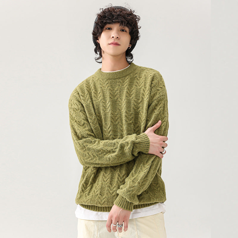 Herren Grobstrickpullover mit klassischem Muster Echoarchiv