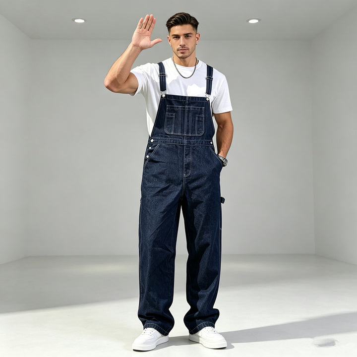 Herren Modische Denim-Latzhose Echoarchiv