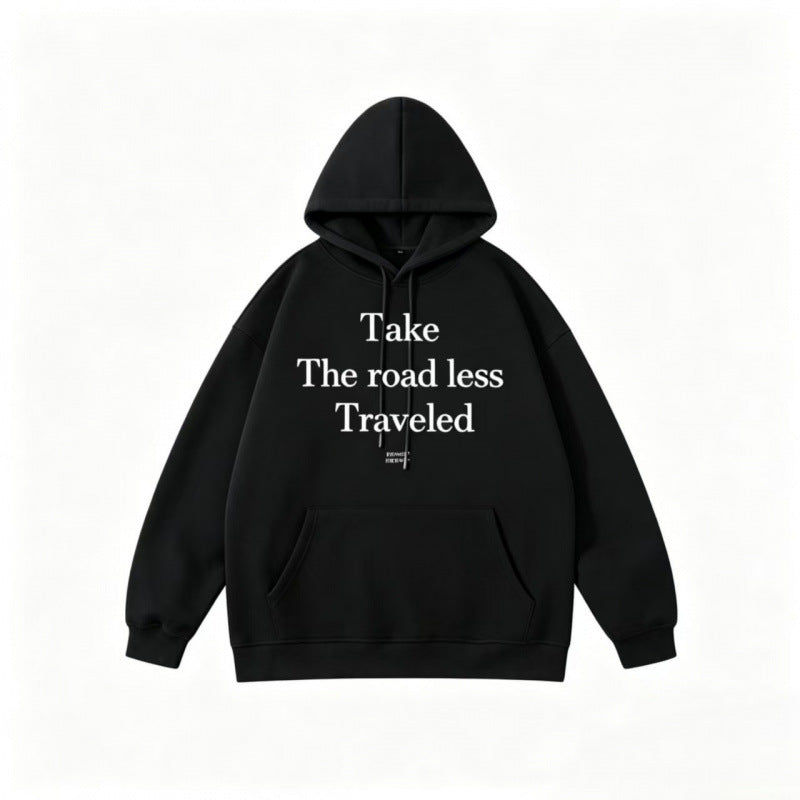 Unisex Oversize-Kapuzenpullover mit Statement-Print und Kängurutasche Echo Archiv