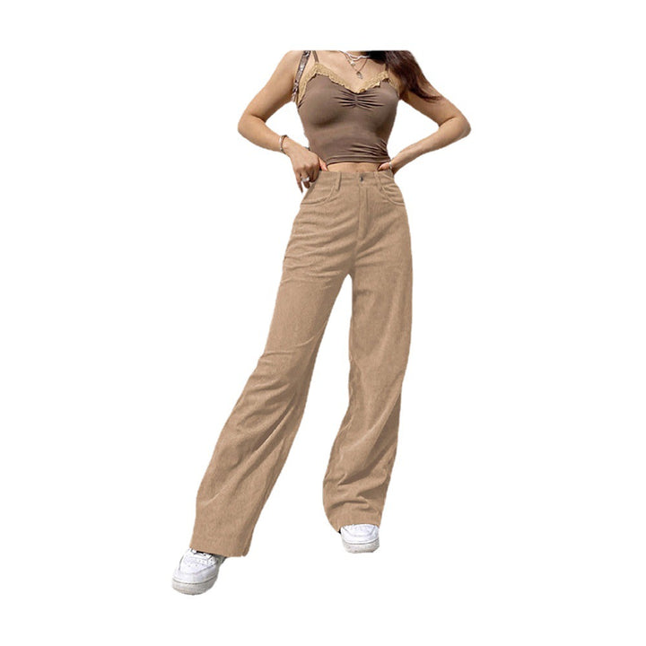 Damen Hochtaillierte weite Bundhose im Retro-Stil Echo Archiv