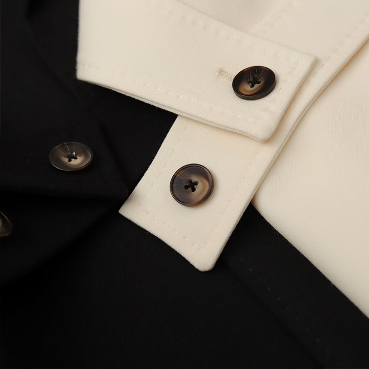 Damen Ärmellose Blazer-Weste mit Taillengürtel Echoarchiv