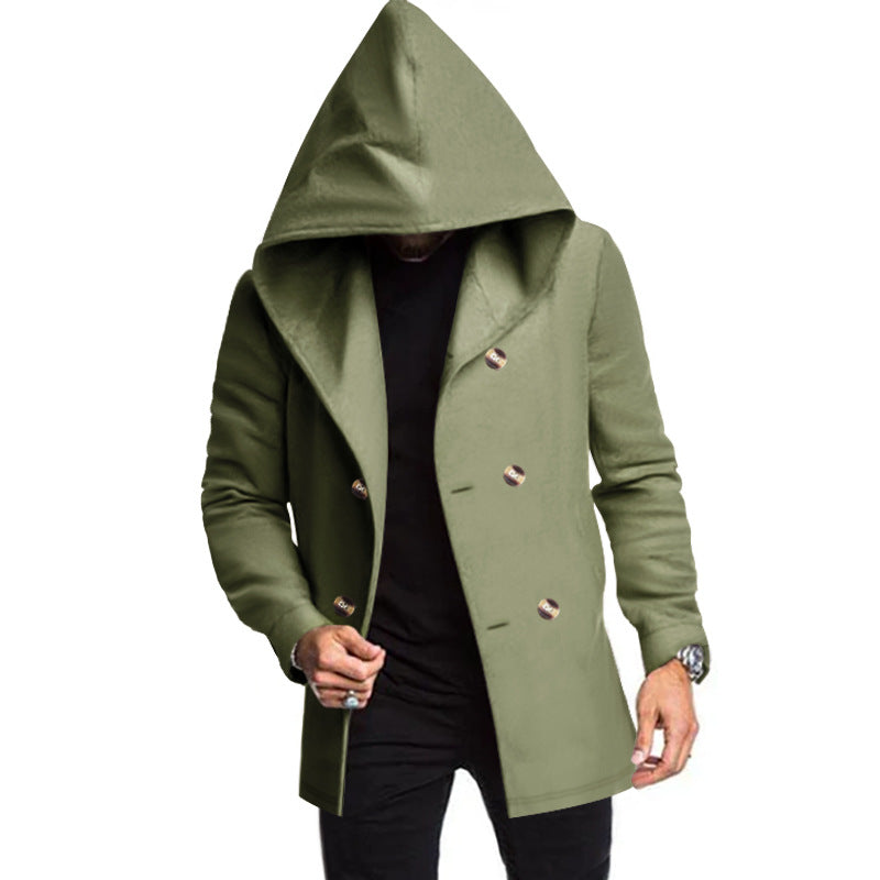 Herren Kapuzenjacke mit doppelter Knopfleiste und weich gefüttertem Innenraum Echoarchiv