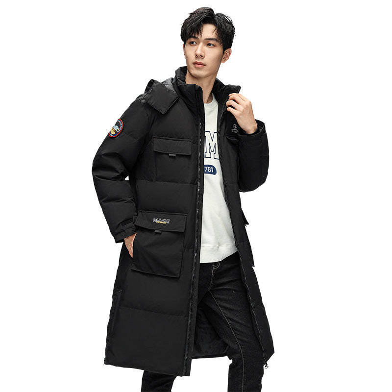 Herren lange Winterjacke mit praktischen Taschen und isolierendem Futter Echoarchiv