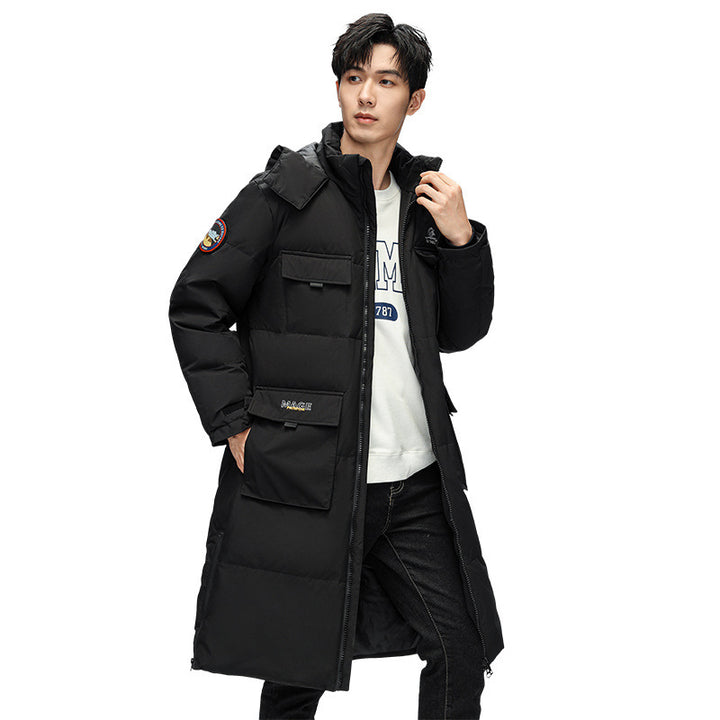 Herren lange Winterjacke mit praktischen Taschen und isolierendem Futter Echoarchiv