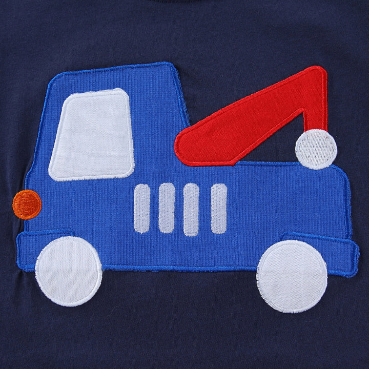 Jungen T-Shirt mit robustem Pionierfahrzeug-Applikation Echo Archiv