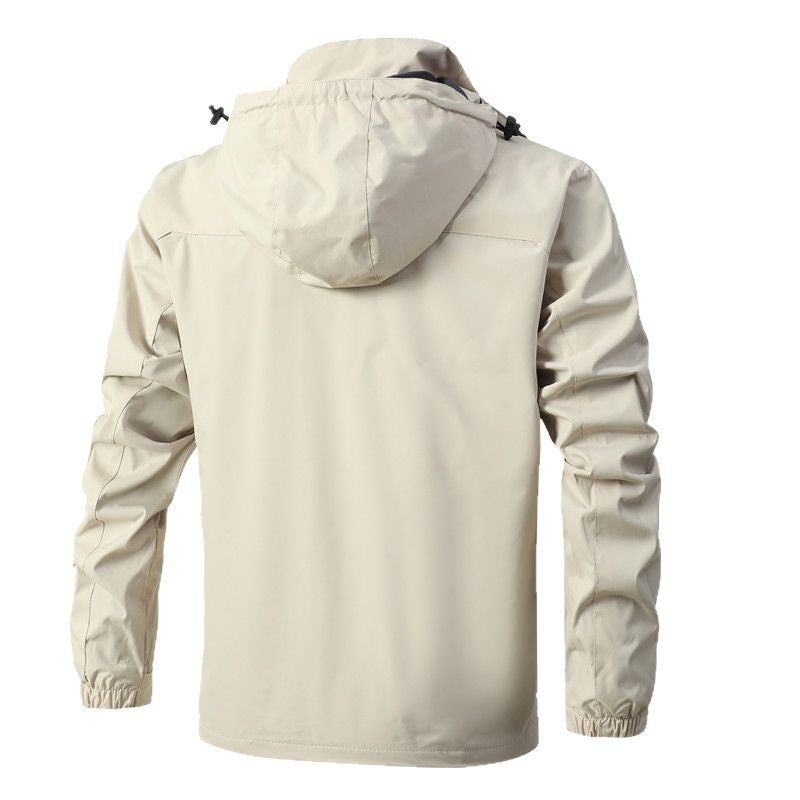 Herren Atmungsaktive wasserdichte Softshelljacke mit nahtversiegelter Membran und verstaubarer Kapuze Echoarchiv