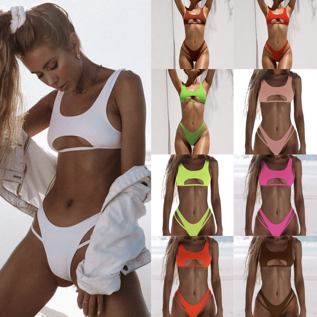 Damen Extravagantes Badeoberteil mit Cut-Outs Echo Archiv
