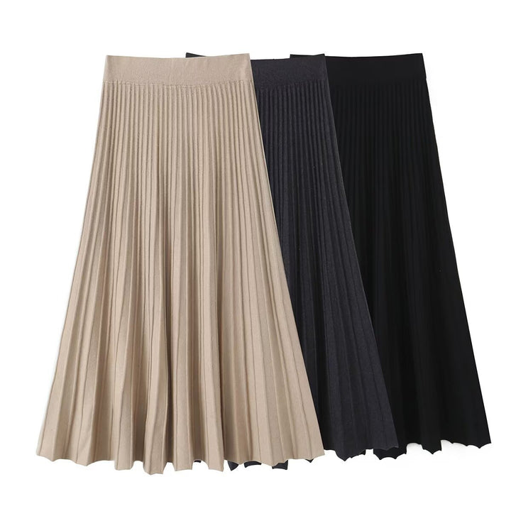 Damen Plissierter Maxi-Rock mit hohem Stretchbund Echo Archiv