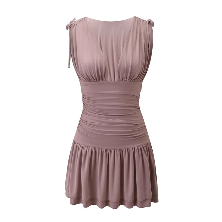 Damen Fließendes Sommerkleid mit trägerloser Raffungsoptik Echo Archiv