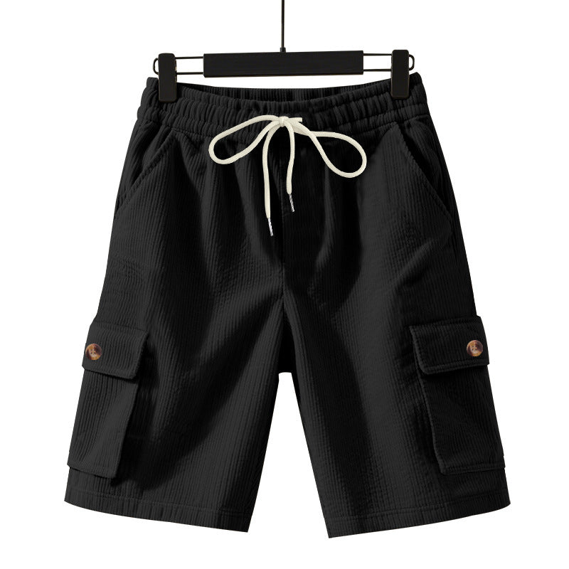 Herren lässige Cargo-Shorts mit elastischem Bund und praktischen Seitentaschen Echoarchiv