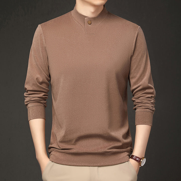 Herren Poloshirt mit modernem Stehkragen und eleganter Knopfleiste Echoarchiv