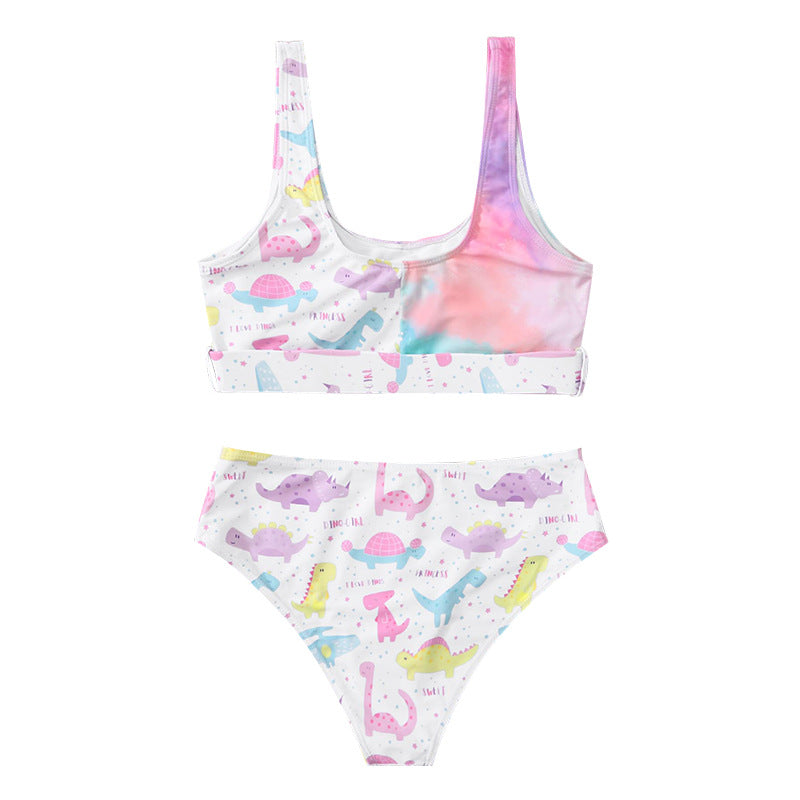Damen Sportlicher Bikiniset mit buntem Dinosaurier-Muster Echo Archiv