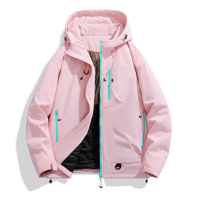 Damen Wasserdichte isolierte Softshell‑Thermojacke mit Kapuze und Multifunktionstaschen Echo Archiv