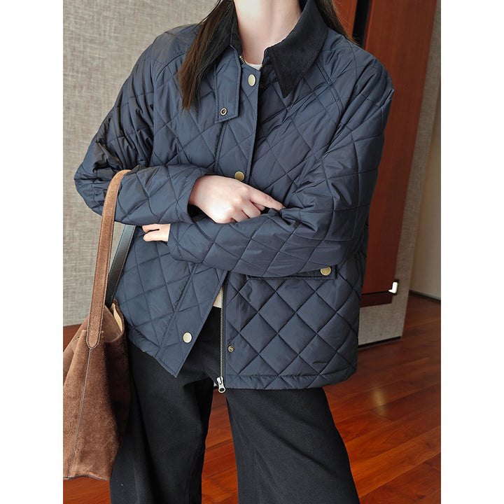 Damen Modische Steppjacke mit Kragen Echoarchiv