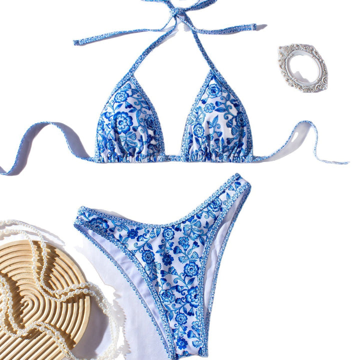 Damen Triangle-Bikini mit boho-inspiriertem floralen Muster Echo Archiv