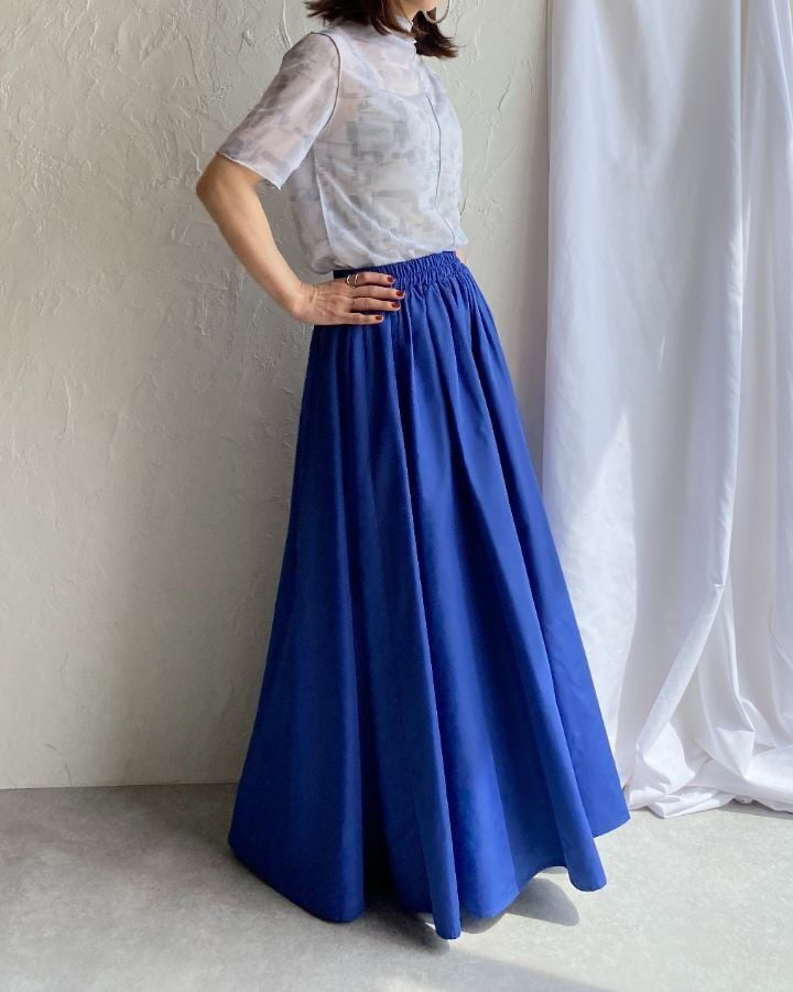 Damen Eleganter Teller‑Maxirock mit hohem Bund, versteckten Eingrifftaschen und verstärktem Saum – Valéora