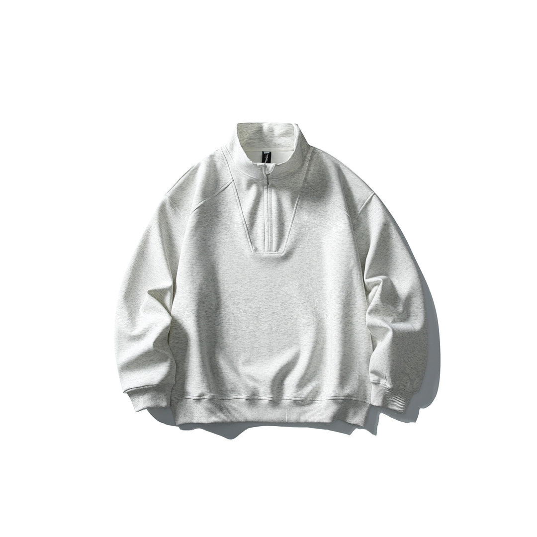 Unisex Relaxed-Halbzip-Sweatshirt mit hohem Kragen und Raglannaht Echoarchiv