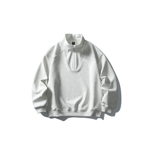Unisex Relaxed-Halbzip-Sweatshirt mit hohem Kragen und Raglannaht Echoarchiv