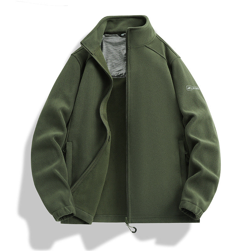 Herren Fleecejacke mit Stehkragen, Windabweisender Microfleece und Reißverschlusstaschen Echo Archiv