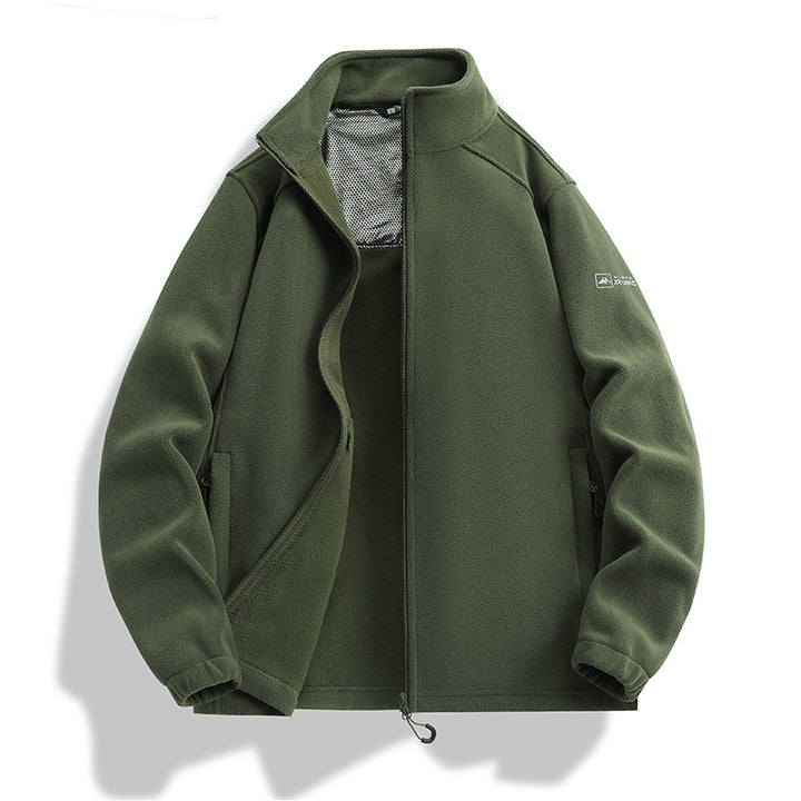 Herren Fleecejacke mit Stehkragen, Windabweisender Microfleece und Reißverschlusstaschen Echo Archiv