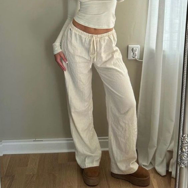 Damen nan weite Jogginghose mit hohem Bund Tunnelzug und Palazzo-Silhouette Echo Archiv