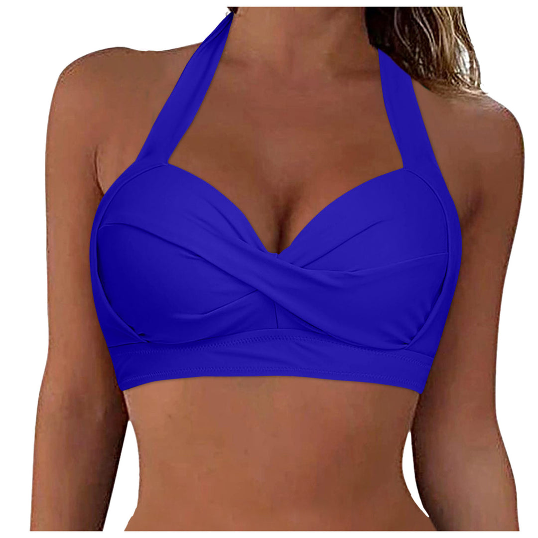 Damen Sportliches Bikinioberteil mit tiefem Ausschnitt und Halter-Design Echo Archiv