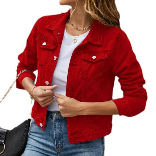 Damen Denim-Jacke mit modernem Schnitt und praktischen Taschen Echo Archiv