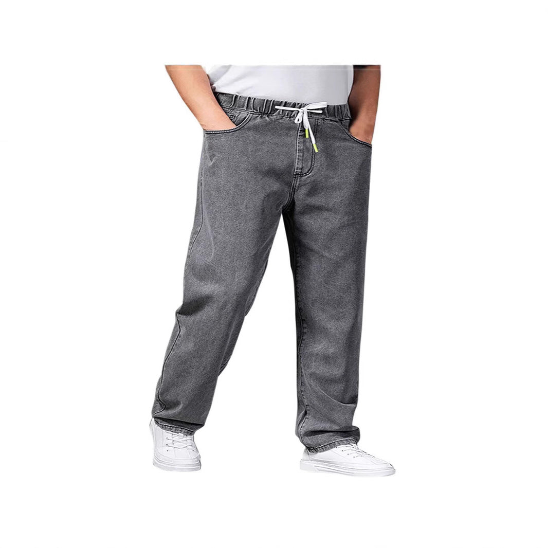 Herren nan weitenverstellbare Denim Jogginghose mit elastischem Bund und Kordelzug Echo Archiv