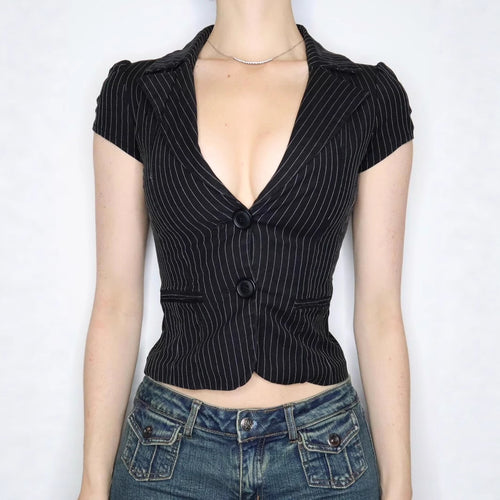 Damen Blazer mit tailliertem Schnitt und modernen Streifen Echo Archiv