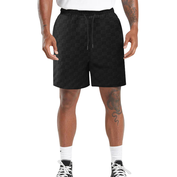 Herren Funktionale Sportshorts im modischen Karomuster Echoarchiv