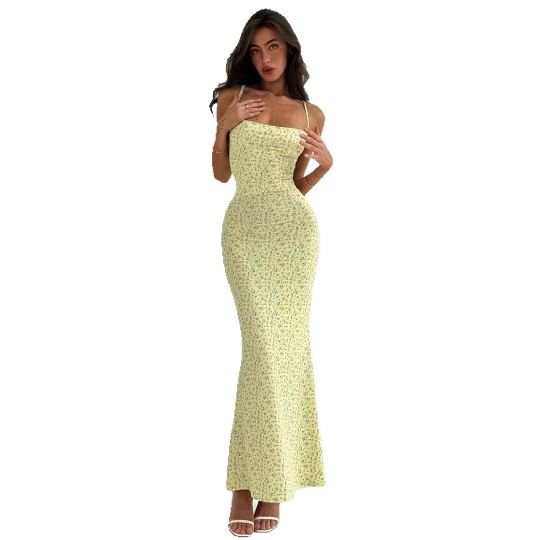 Damen Elegantes Sommerkleid mit zarten Blumenmuster und fließendem Schnitt Echo Archiv