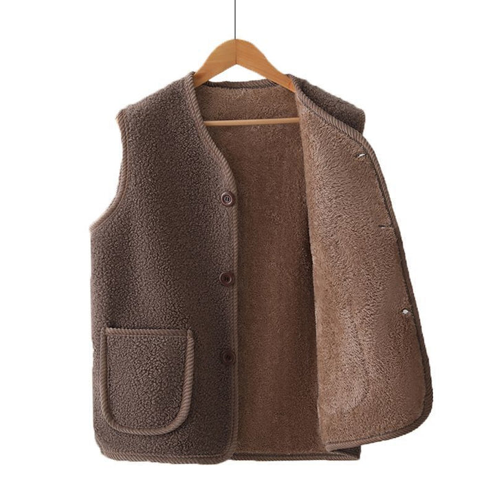 Damen Kuschelige Weste aus Teddyfleece Echo Archiv