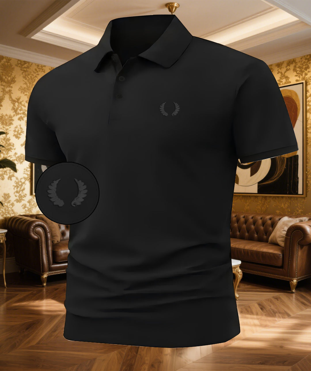 Herren Poloshirt mit klassischem Design und atmungsaktivem Stoff Echoarchiv