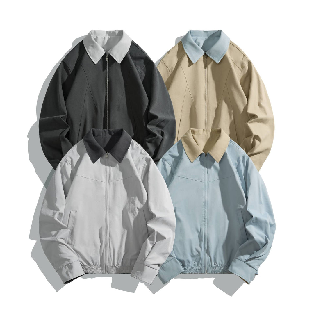 Unisex Kurz geschnittener Boxy‑Blouson mit kontrastkragen und leichter Wattierung Echoarchiv